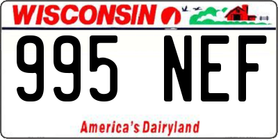 WI license plate 995NEF