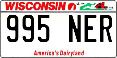 WI license plate 995NER