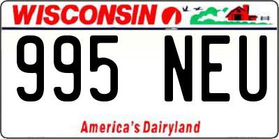 WI license plate 995NEU