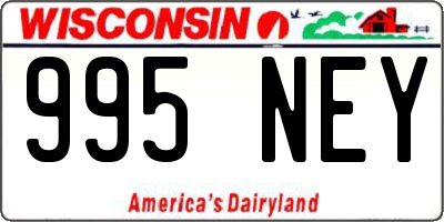 WI license plate 995NEY