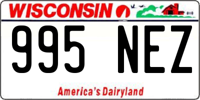 WI license plate 995NEZ