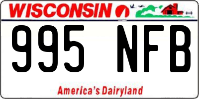 WI license plate 995NFB