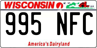 WI license plate 995NFC