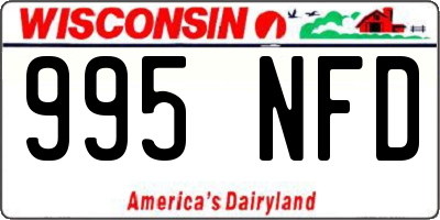 WI license plate 995NFD