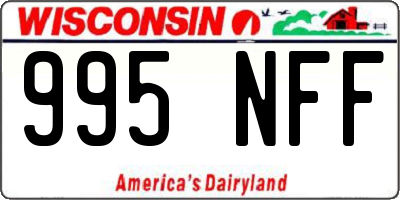WI license plate 995NFF