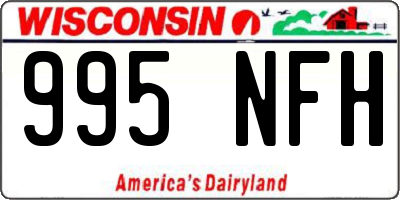 WI license plate 995NFH