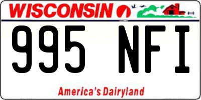 WI license plate 995NFI