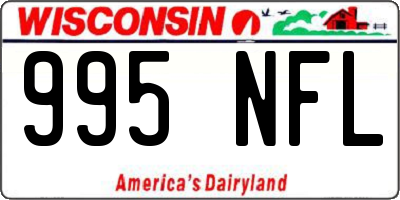 WI license plate 995NFL