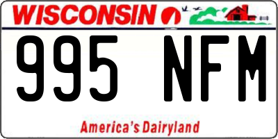 WI license plate 995NFM