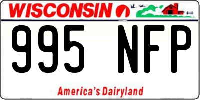 WI license plate 995NFP