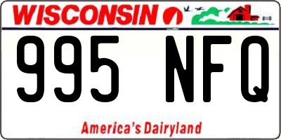 WI license plate 995NFQ