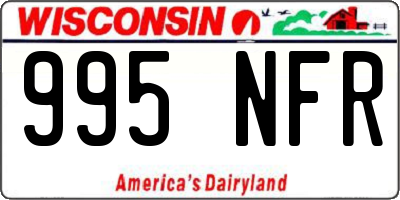 WI license plate 995NFR