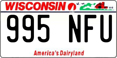 WI license plate 995NFU