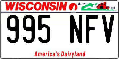 WI license plate 995NFV