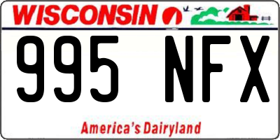 WI license plate 995NFX