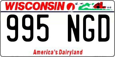 WI license plate 995NGD