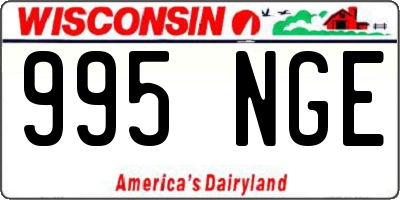 WI license plate 995NGE