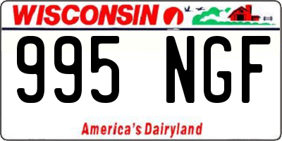 WI license plate 995NGF