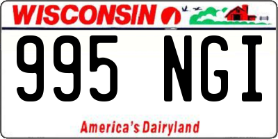 WI license plate 995NGI