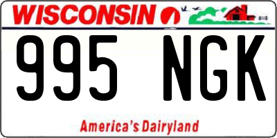 WI license plate 995NGK