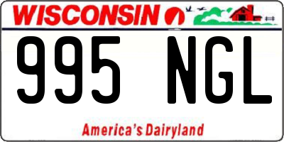 WI license plate 995NGL