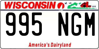 WI license plate 995NGM