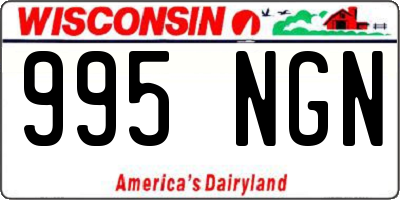 WI license plate 995NGN