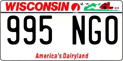 WI license plate 995NGO