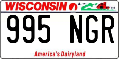WI license plate 995NGR