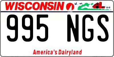 WI license plate 995NGS