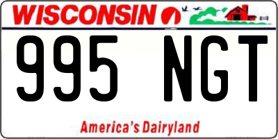 WI license plate 995NGT