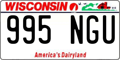 WI license plate 995NGU