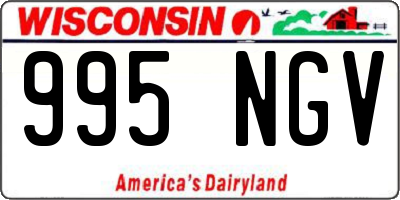 WI license plate 995NGV