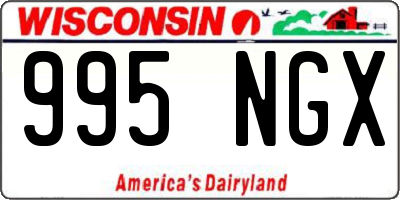 WI license plate 995NGX