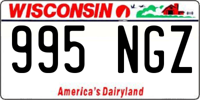 WI license plate 995NGZ