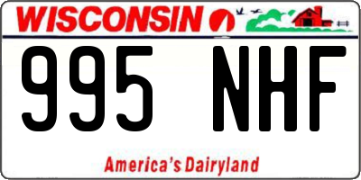 WI license plate 995NHF