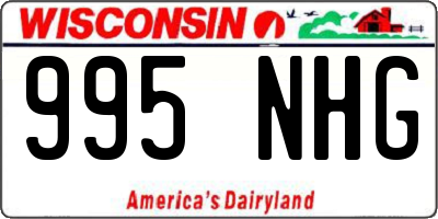 WI license plate 995NHG
