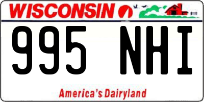 WI license plate 995NHI