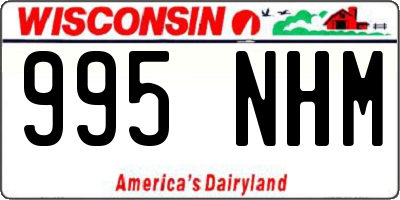 WI license plate 995NHM