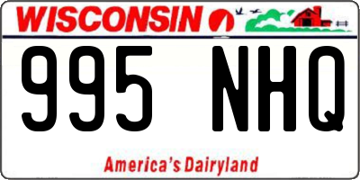 WI license plate 995NHQ