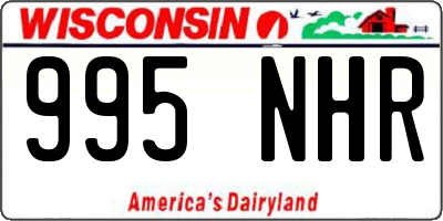 WI license plate 995NHR