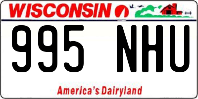 WI license plate 995NHU