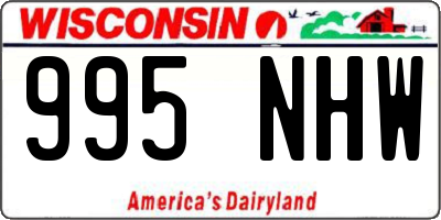 WI license plate 995NHW