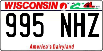 WI license plate 995NHZ