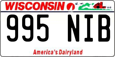 WI license plate 995NIB