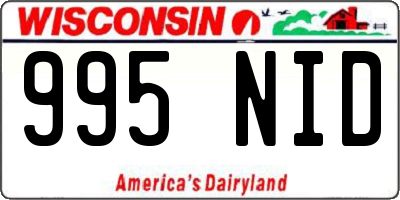 WI license plate 995NID
