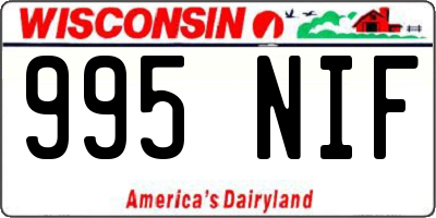 WI license plate 995NIF