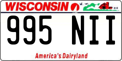 WI license plate 995NII