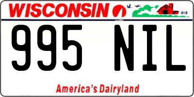 WI license plate 995NIL