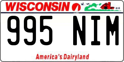 WI license plate 995NIM